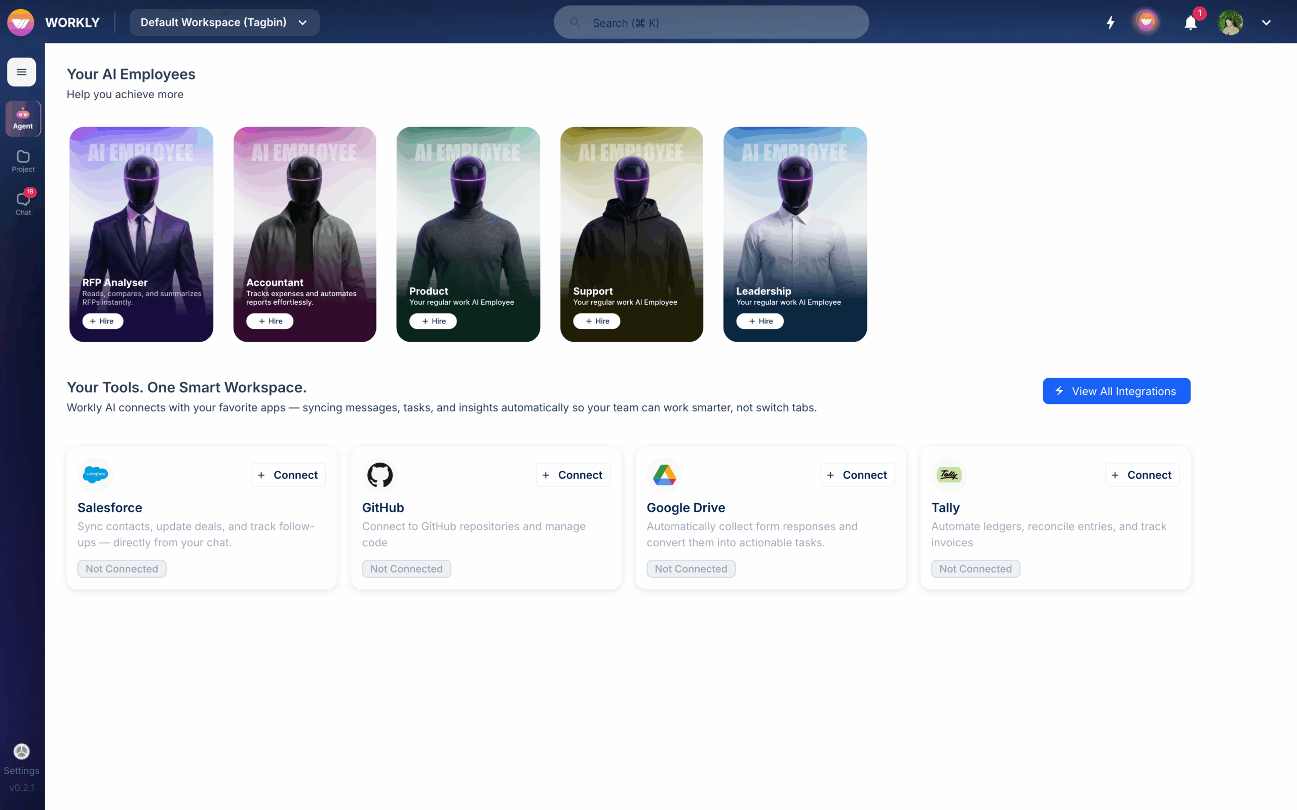 Workly AI agents and integrations